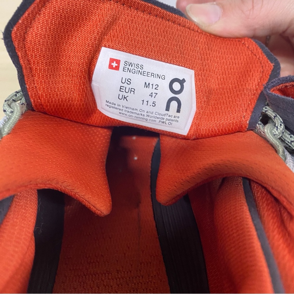 On Cloudnova Silver Orange Cloudtec Athletic Shoe… - image 6